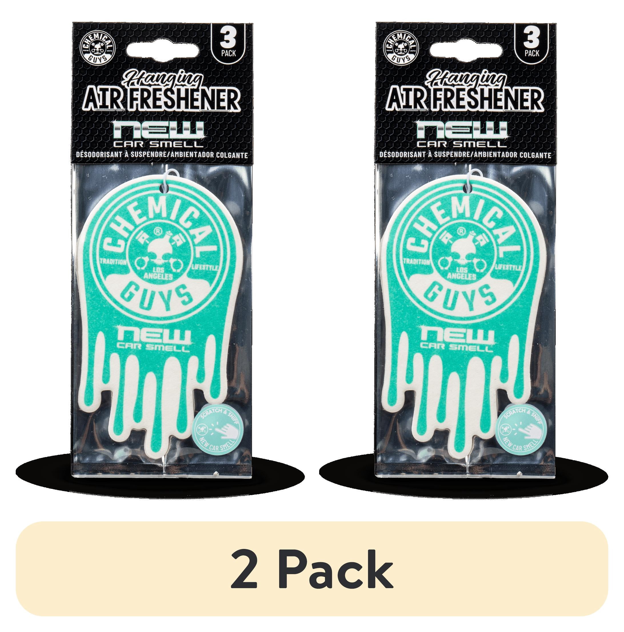 (2 pack) Chemical Guys Hanging Air Freshener 3-pack, New Car Smell