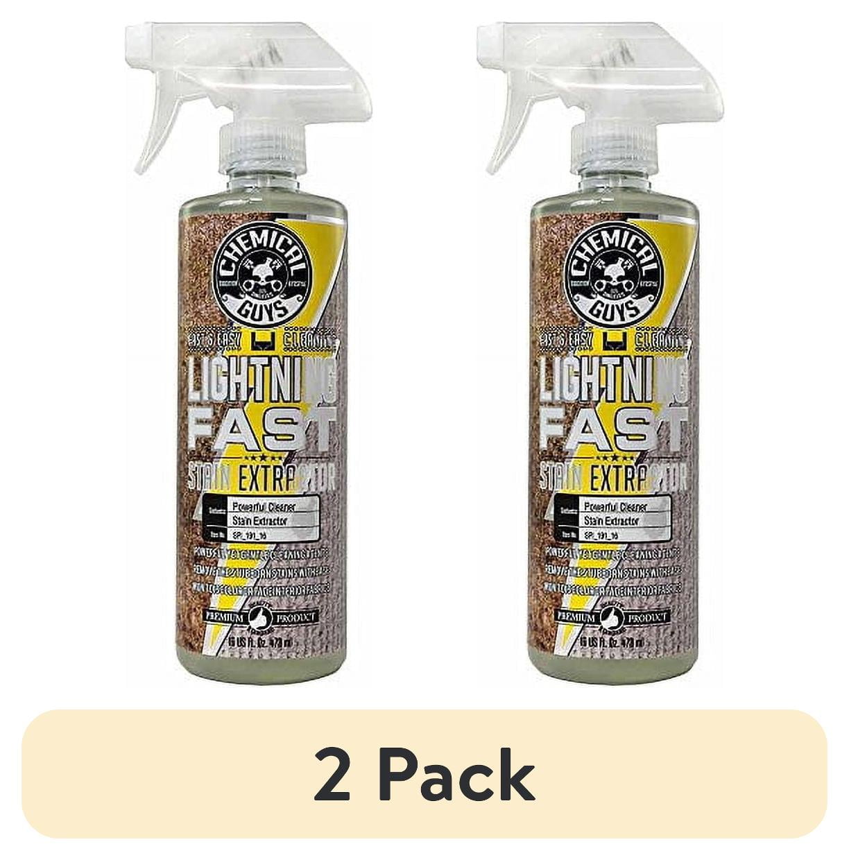 (2 pack) Chemical Guys Lightning Fast Carpet+Upholstery Stain Extractor Cleaner & Stain Remover (16 oz)