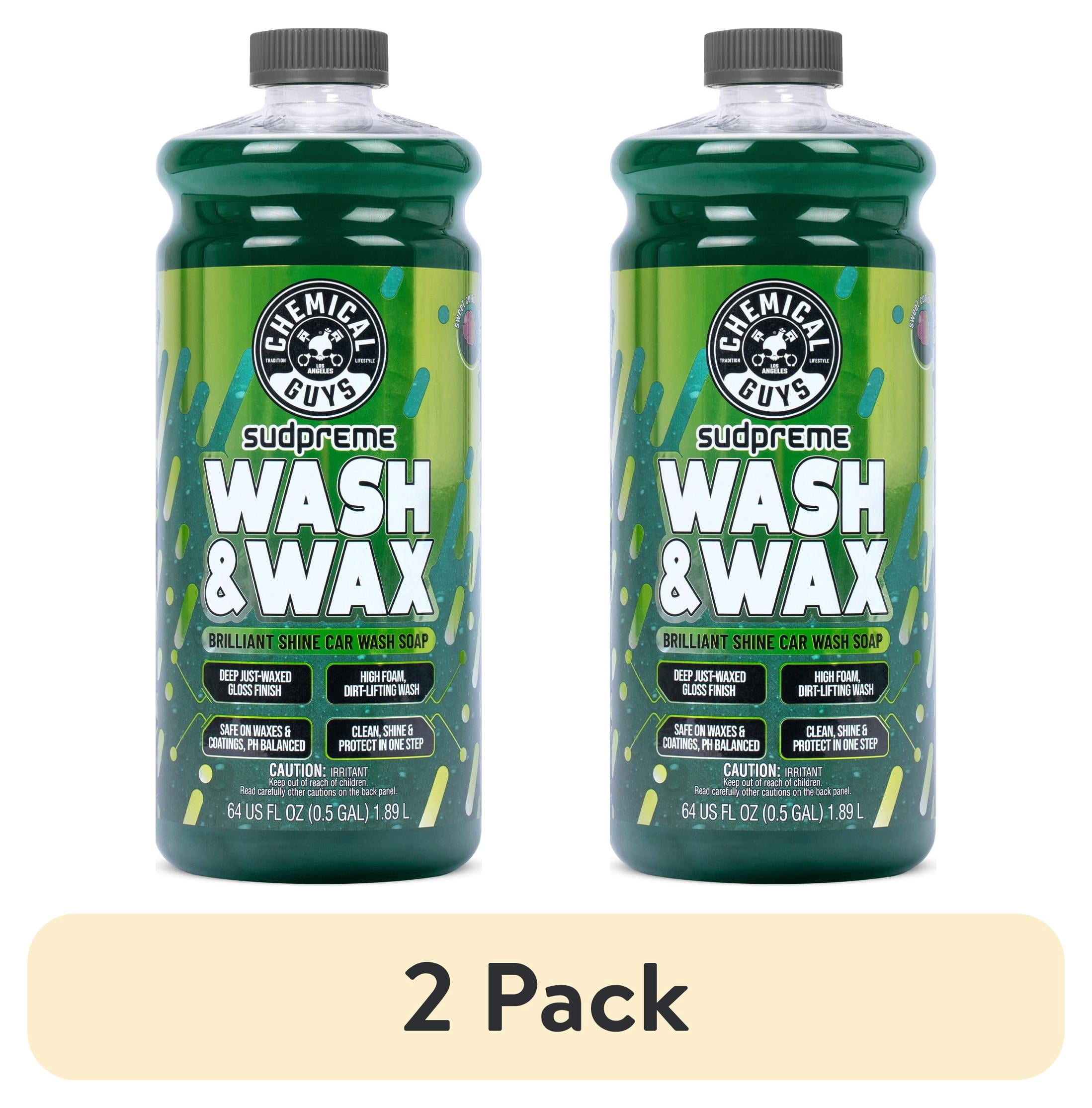 2 pack) Chemical Guys Sudpreme Car Wash & Wax, Extreme Shine