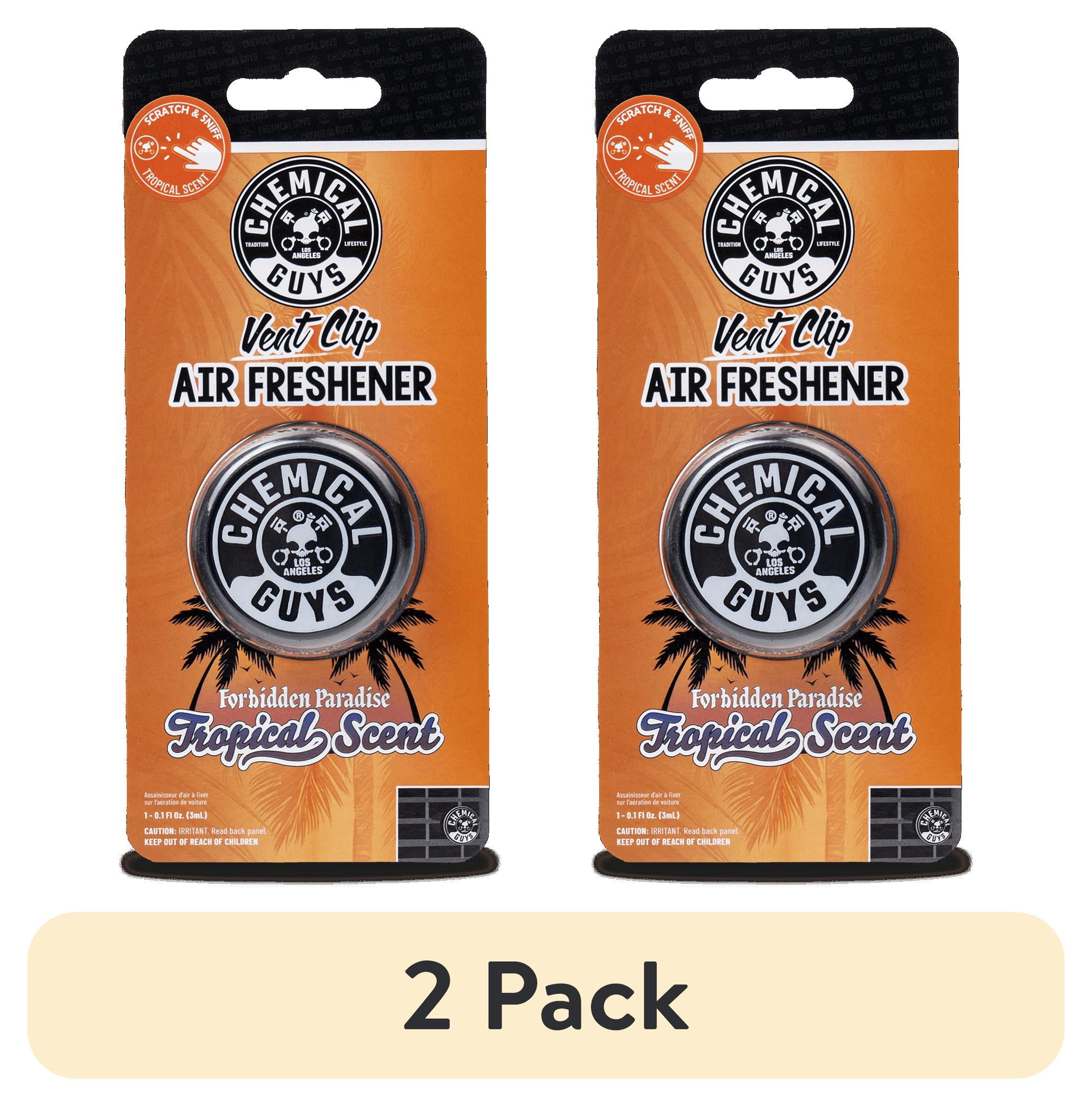 (2 pack) Chemical Guys Tropical Scent Vent Clip Air Freshener, 1 Clip