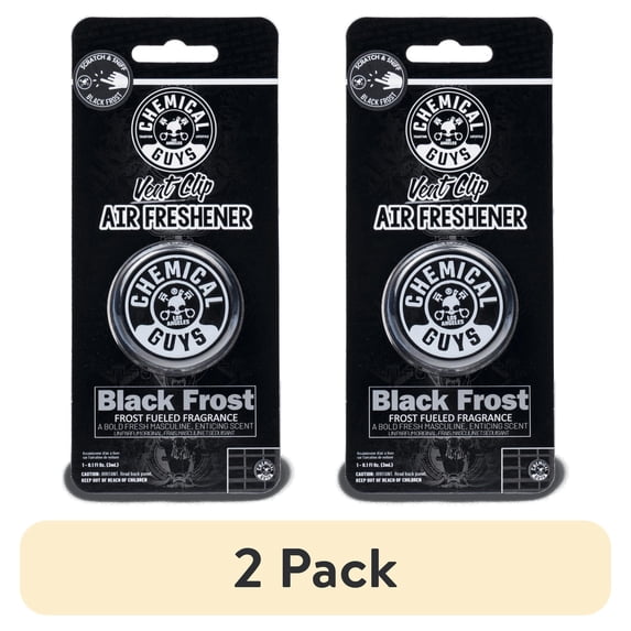 (2 pack) Chemical Guys Vent Clip Air Freshener Black Frost, 1 Clip