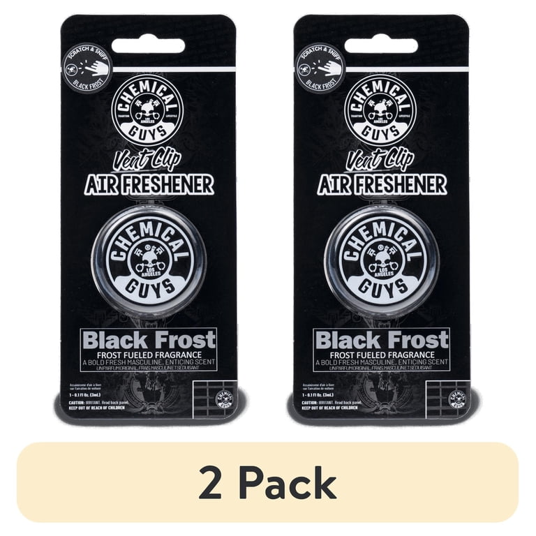 2 pack) Chemical Guys Vent Clip Air Freshener Black Frost, 1 Clip