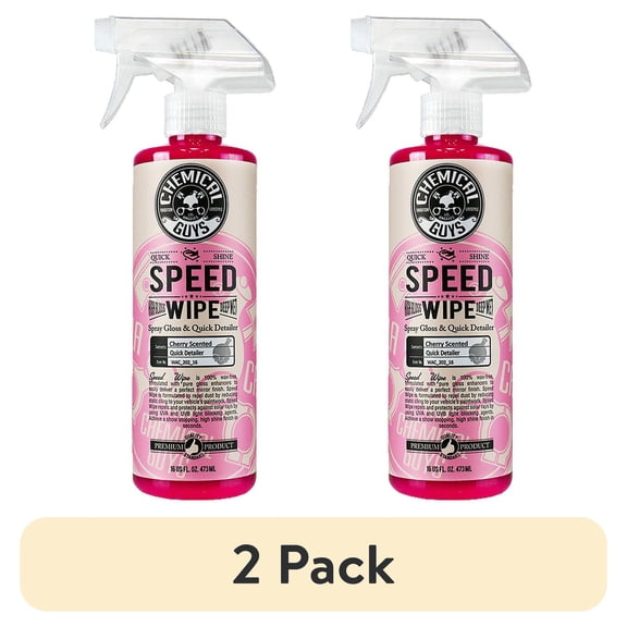 (2 pack) Chemical Guys Speed Wipe Quick Detailer Automotive Cleaner Cherry Scent 16 oz