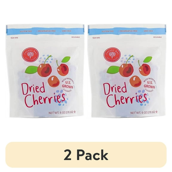 (2 pack) Cherry Bay Orchards Dried Montmorency Cherries, 6 Oz.