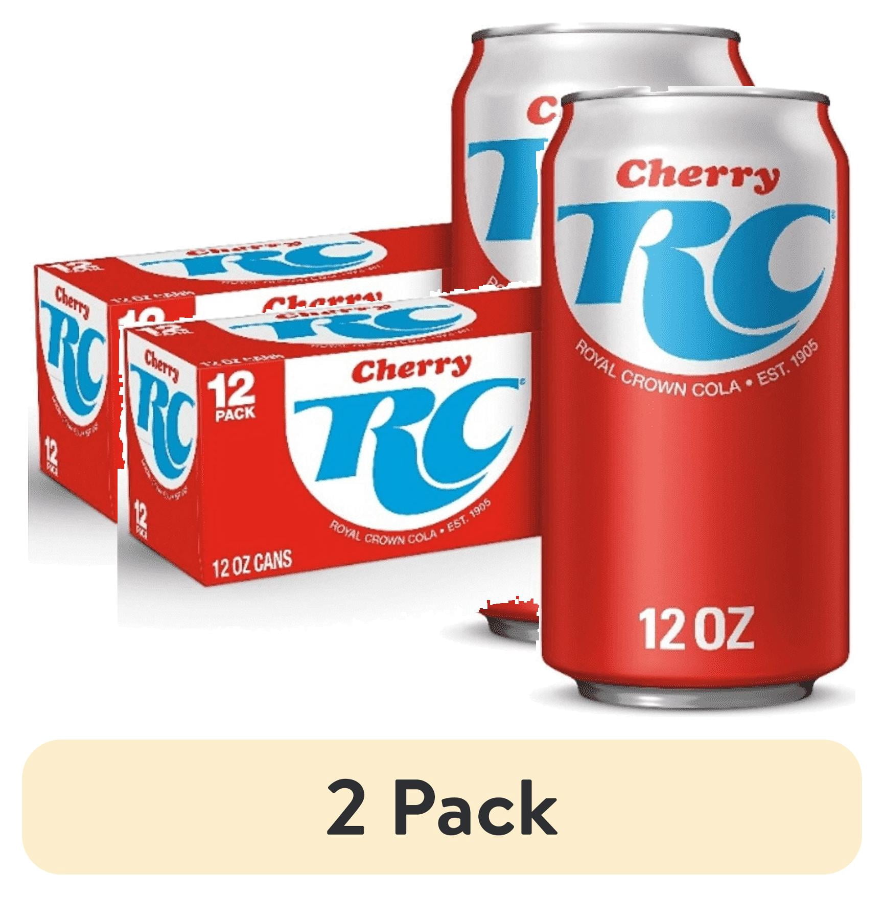 (2 pack) Cherry RC Cola Soda 12oz Cans (Pack of 12)