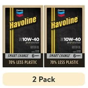 2 pack Chevron Havoline Conventional Motor Oil 10W-40, 6 Quart Smart Change Box