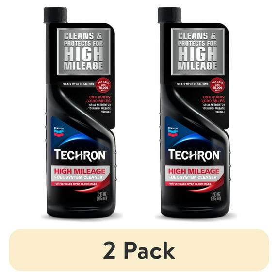 (2 pack) Chevron Techron High Mileage Fuel System Cleaner, 12 oz
