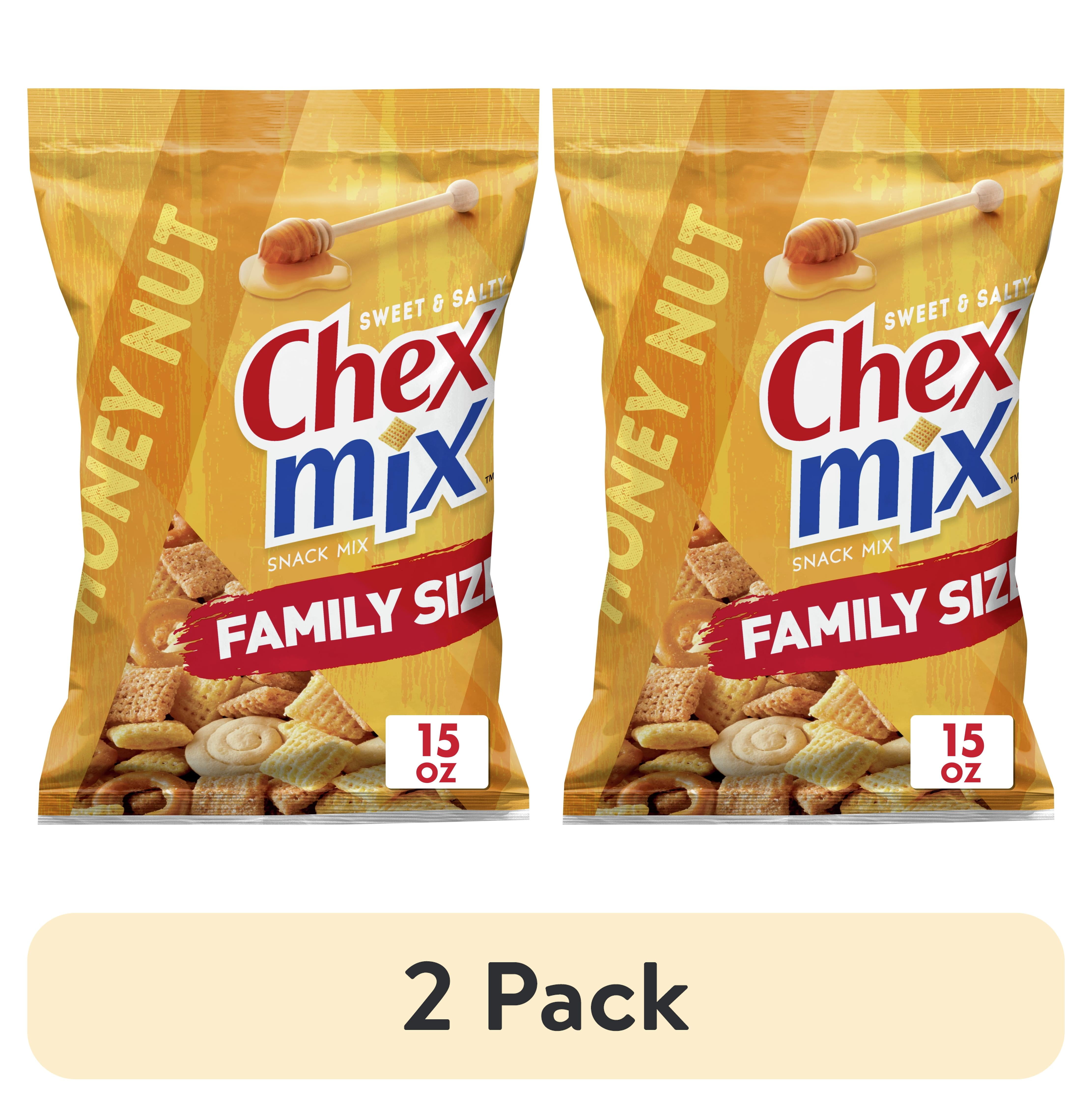 (2 pack) Chex Mix Honey Nut Sweet & Salty Snack Mix, Family Size, 15 oz Bag