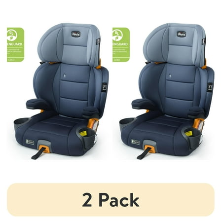 (2 pack) Chicco KidFit ClearTex Plus 2-in-1 Belt Positioning Booster Car Seat - Reef (Navy), New
