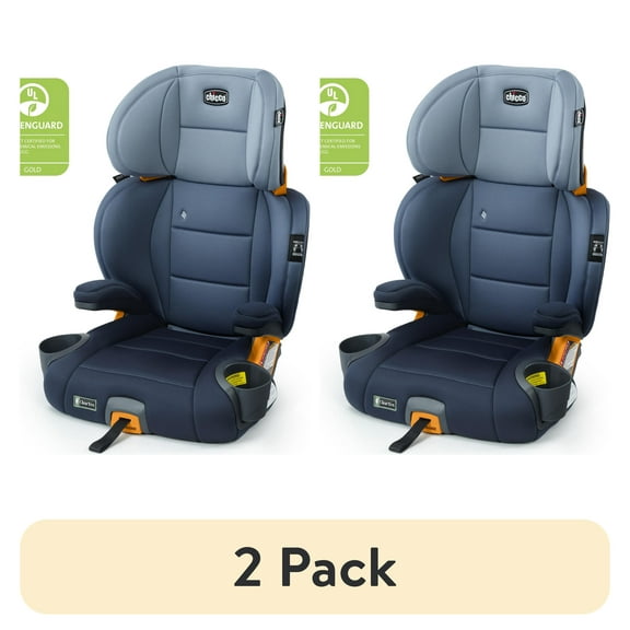(2 pack) Chicco KidFit ClearTex Plus 2-in-1 Belt Positioning Booster Car Seat - Reef (Navy), New