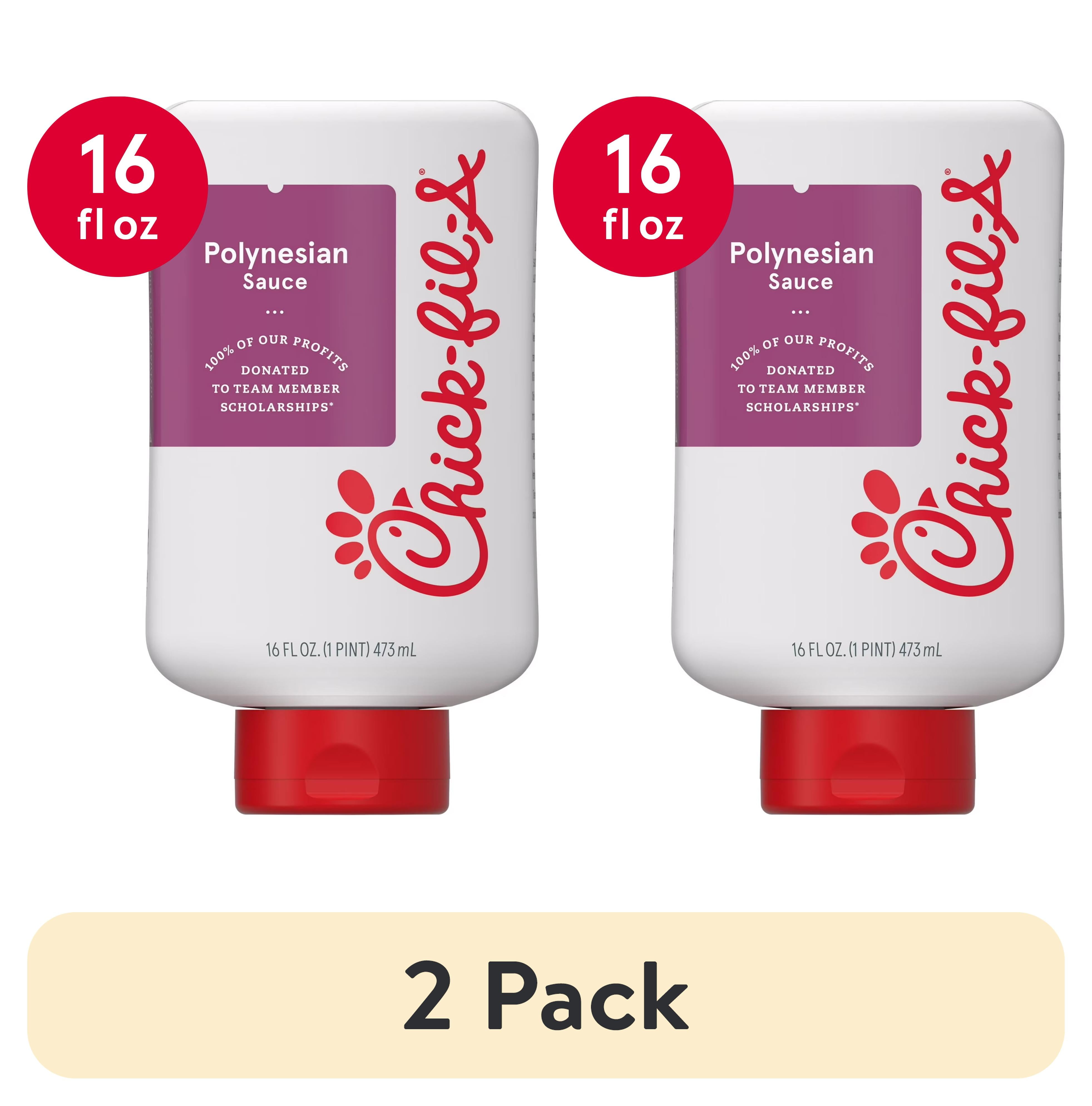 2 pack) Chick-fil-A Polynesian Sauce, 16 fl oz Squeeze Bottle