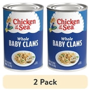 (2 pack) Chicken of the Sea Whole Baby Clams, 10 oz Can