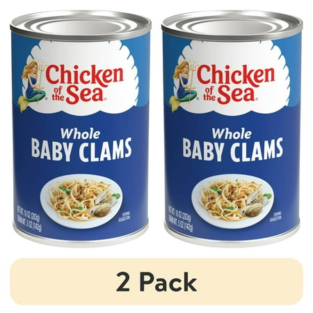 (2 pack) Chicken of the Sea Whole Baby Clams 10 oz