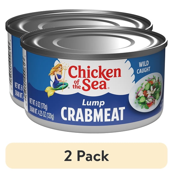 (2 pack) Chicken of the Sea Wild Caught Lump Crabmeat 6 oz