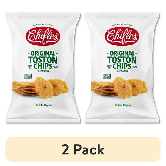 (2 pack) Chifles Thick and Crunchy Platain Chips, Everyday Healthy Snack, Natural, Gluten Free, Nut Free, Vegan, Kosher 4 Oz.