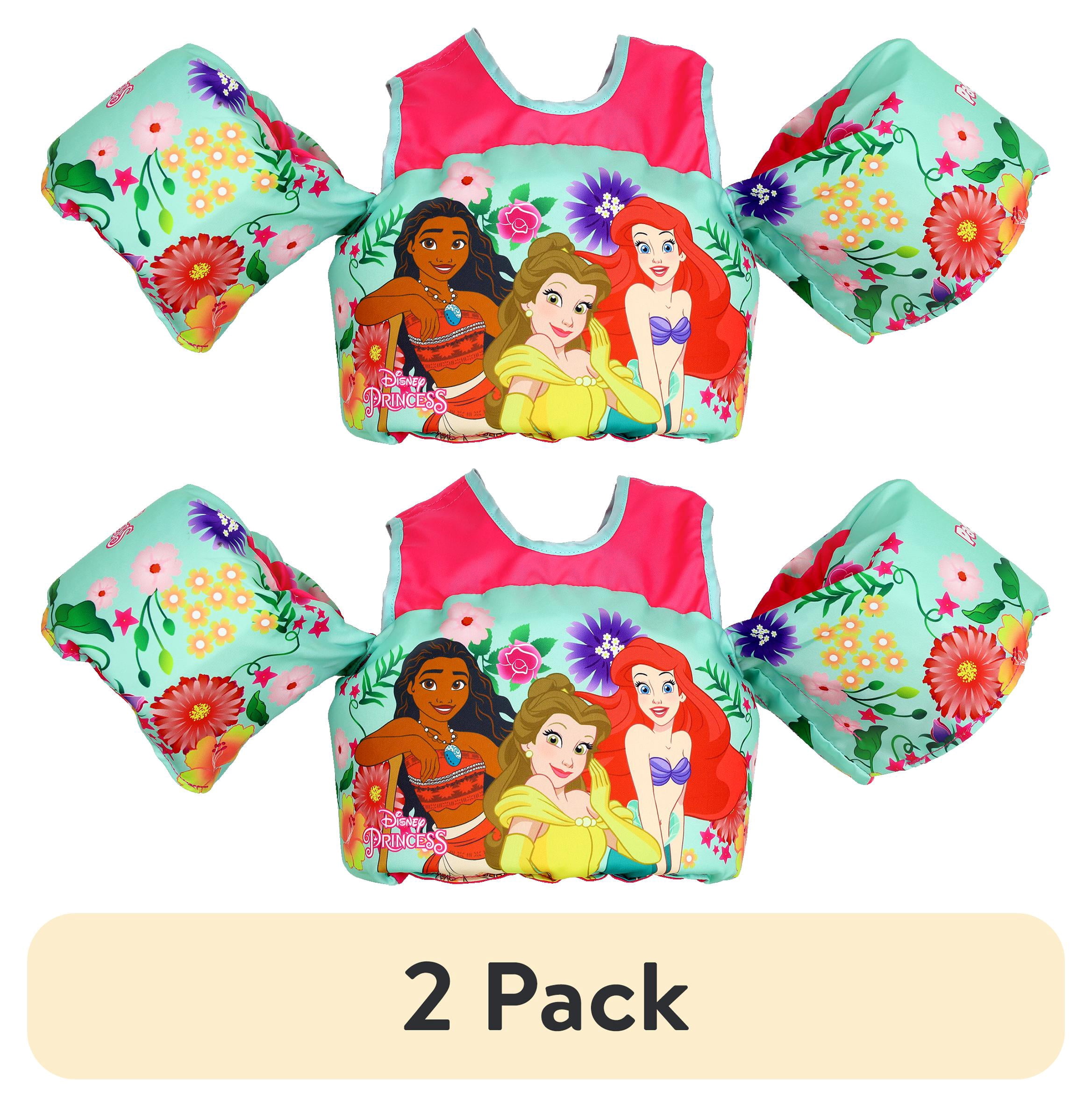 (2 pack) Little Mermaid Life Jackets for Kids, Children’s Paddle Pal Swim Life Vest, 33-55 lbs, Unisex