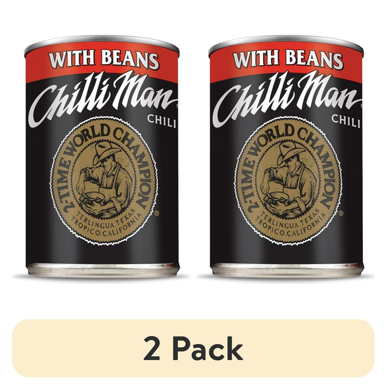 2 pack) ChilliMan Chili with Beans 15 oz. Can - Walmart.com