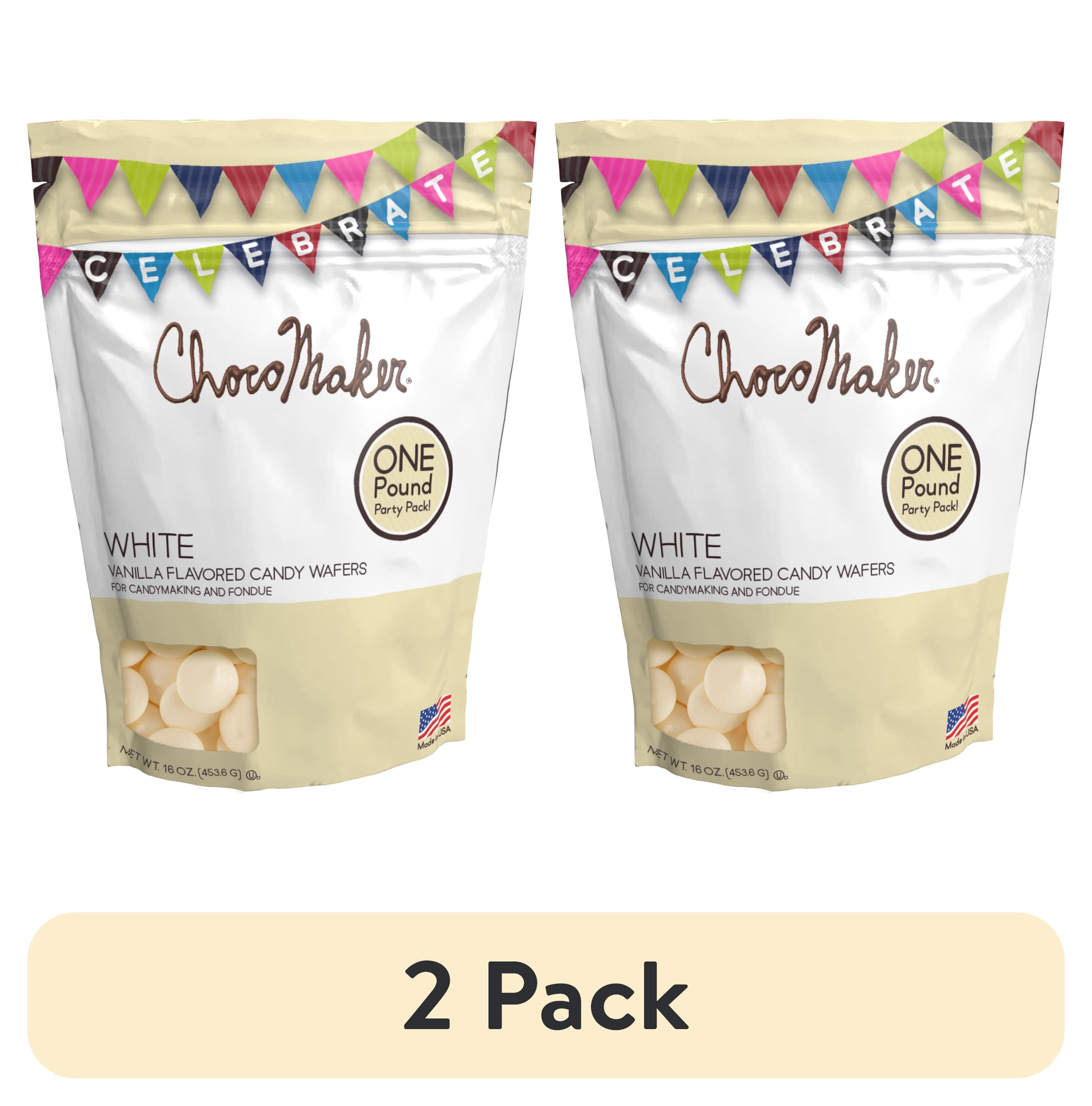 (2 pack) ChocoMaker White Vanilla Flavored Candy Wafers,16 oz