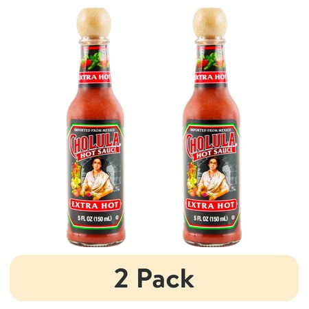 (2 pack) Cholula Extra Hot Sauce, 5.0 fl oz Bottle
