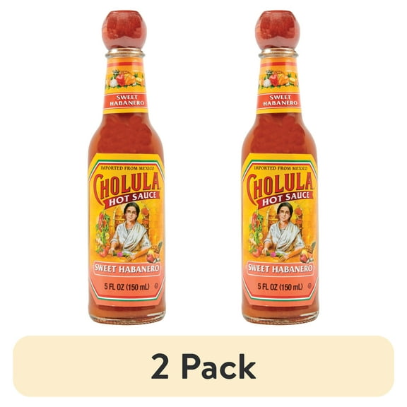 (2 pack) Cholula Kosher Sweet Habanero Hot Sauce, 5.0 fl oz Bottle