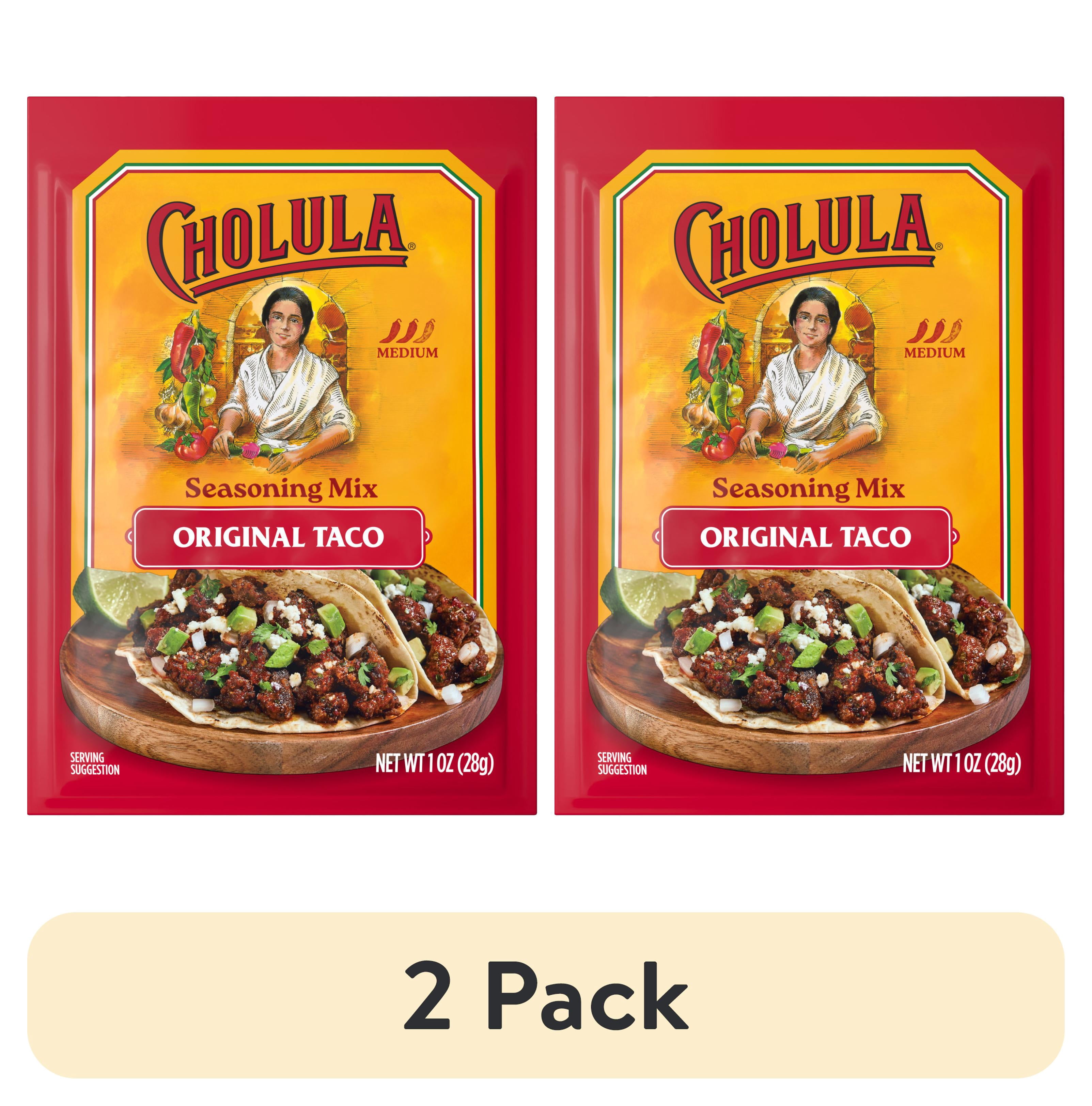 (2 pack) Cholula Original Taco - Medium Seasoning Mix, 1.0 oz Packet