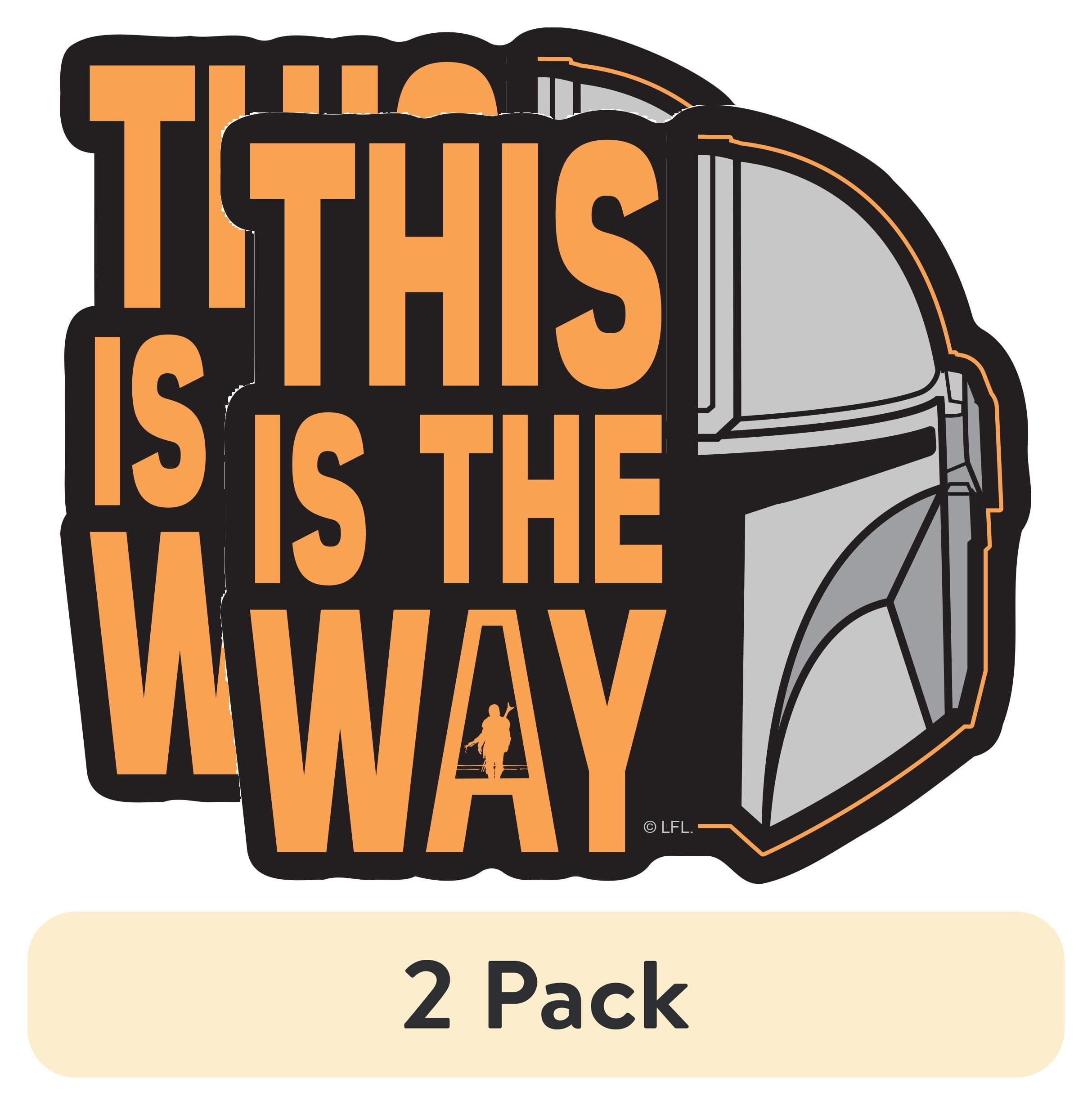 (2 pack) Star Wars The Mandalorian This Is The Way Vinyl Automotive Decal by Chroma Graphics, 4” x 4”