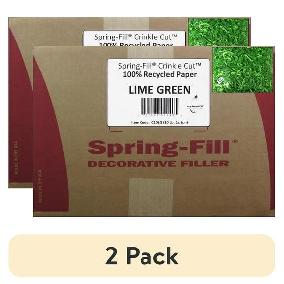 (2 pack) Cindus Krinkle Shred Box 10lb Lime Green
