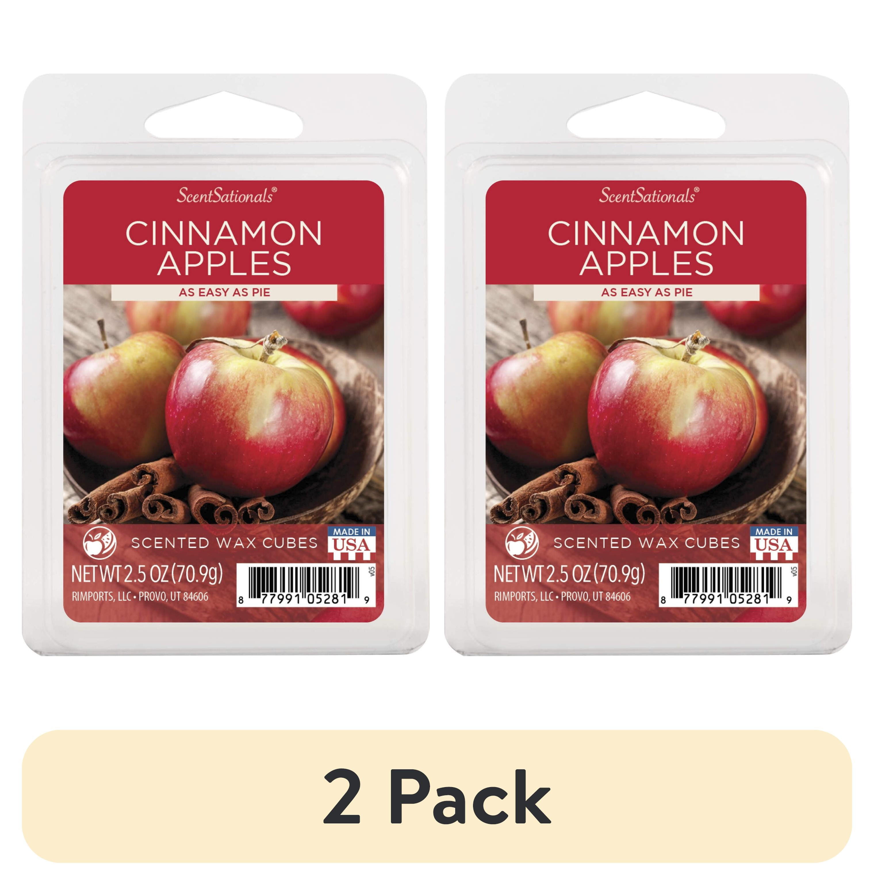 (2 pack) Cinnamon Apples Scented Wax Melts, ScentSationals, 2.5 oz (1 Pack)