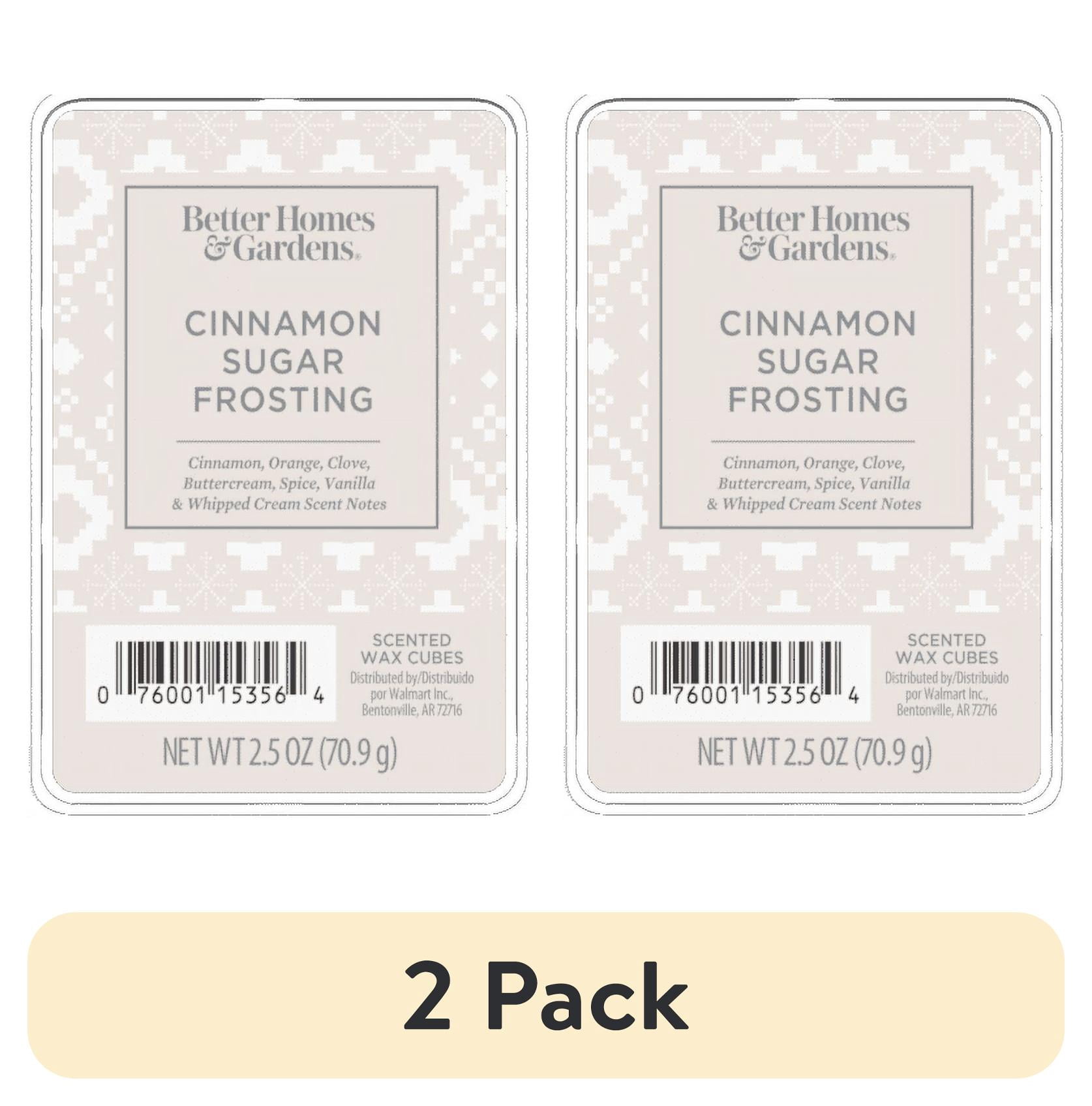 (2 pack) Cinnamon Sugar Frosting Scented Wax Melts, Better Homes & Gardens, 2.5 oz (1-Pack)