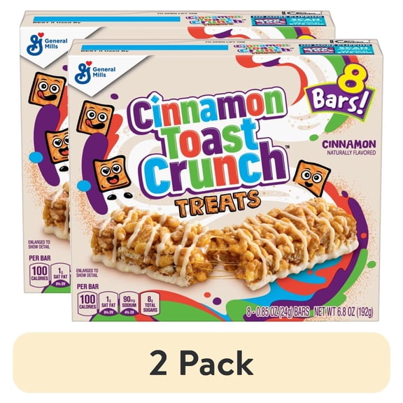 Cinnamon Toast Crunch Cereal Treat Bars, Snack Bars, 8 Ct, 6.8 oz