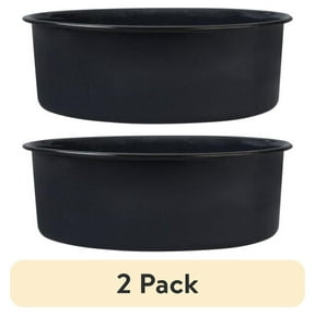 (2 pack) Cinsa 10in Enamel Cake Pan, Gray