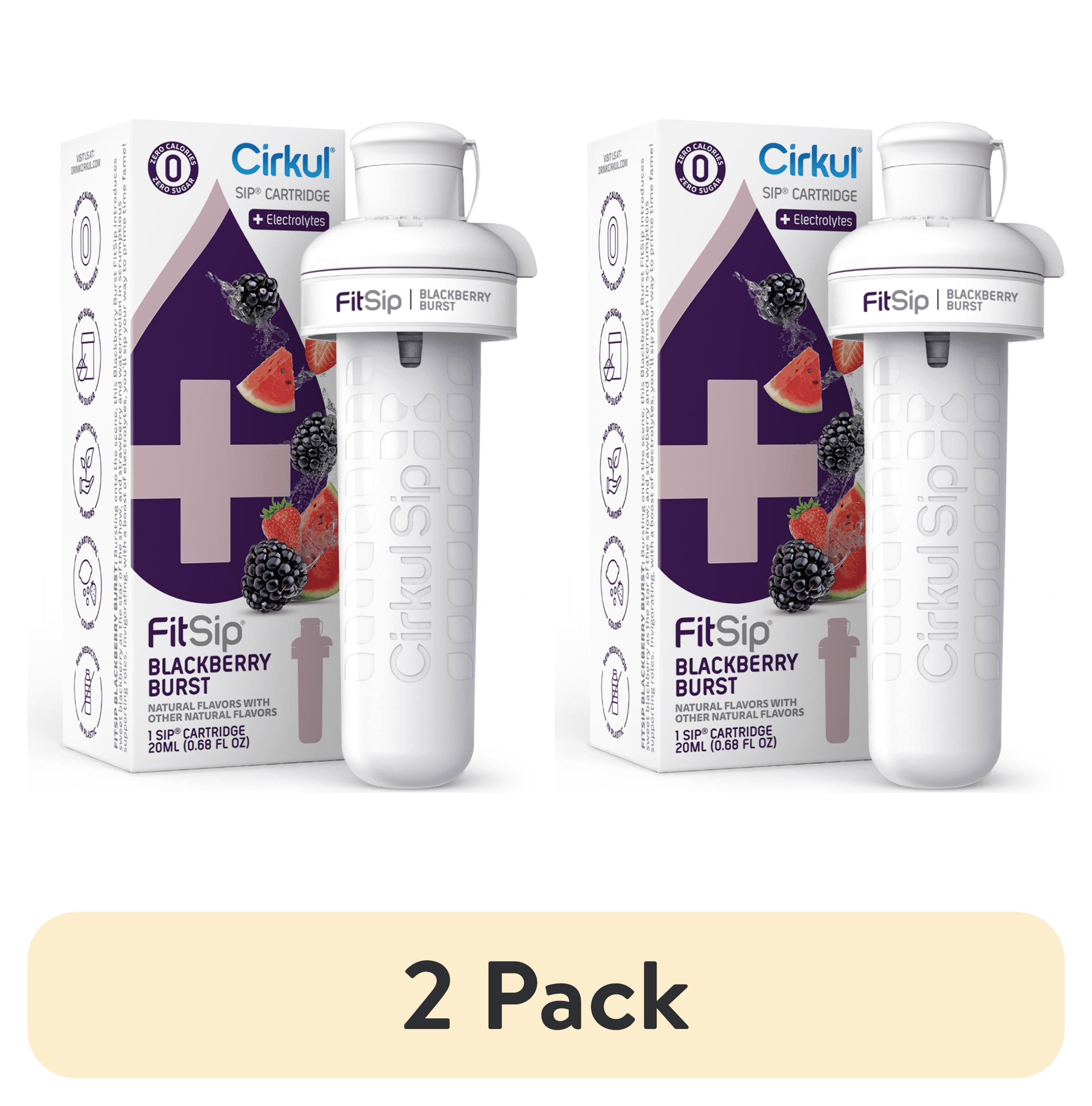 (2 pack) Cirkul FitSip Blackberry Burst Flavor Cartridge, Drink Mix, 1-Pack