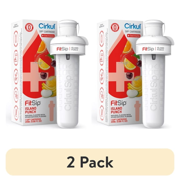 (2 pack) Cirkul FitSip Island Punch Flavor Cartridge, Drink Mix, 1-Pack