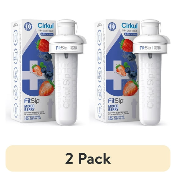 (2 pack) Cirkul FitSip Mixed Berry Flavor Cartridge, Drink Mix, 1-Pack