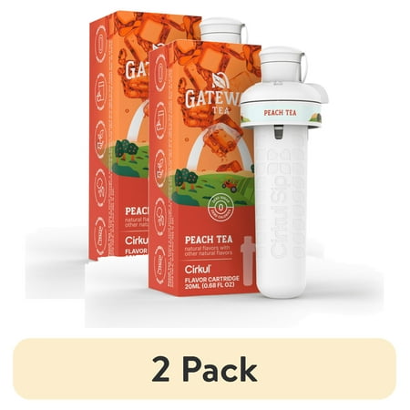 (2 pack) Cirkul Gateway Peach Tea Flavor Cartridge, Drink Mix, 1-Pack
