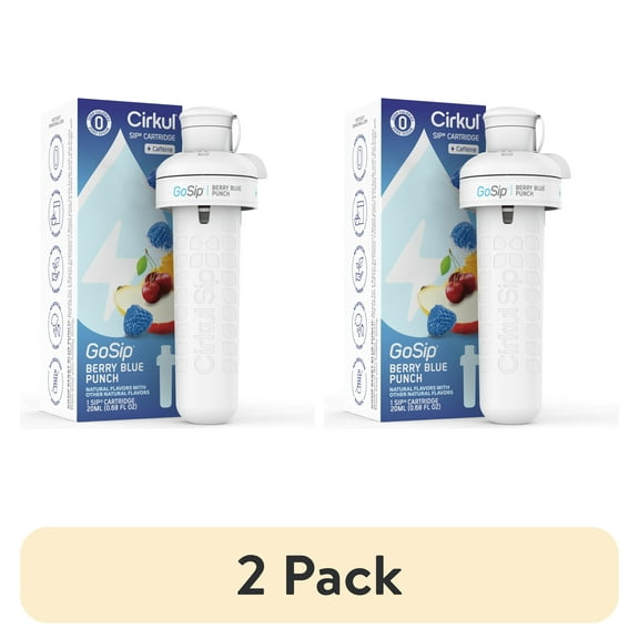 (2 pack) Cirkul GoSip Berry Blue Punch Flavor Cartridge, Drink Mix, 1-Pack