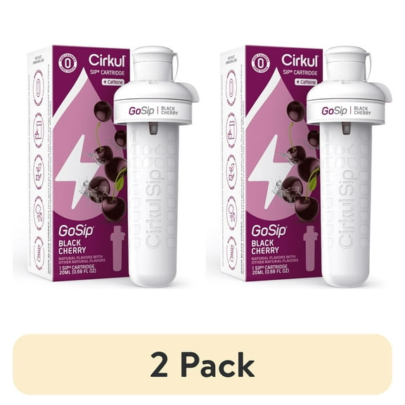 (2 pack) Cirkul GoSip Black Cherry Flavor Cartridge, Drink Mix, 1-Pack