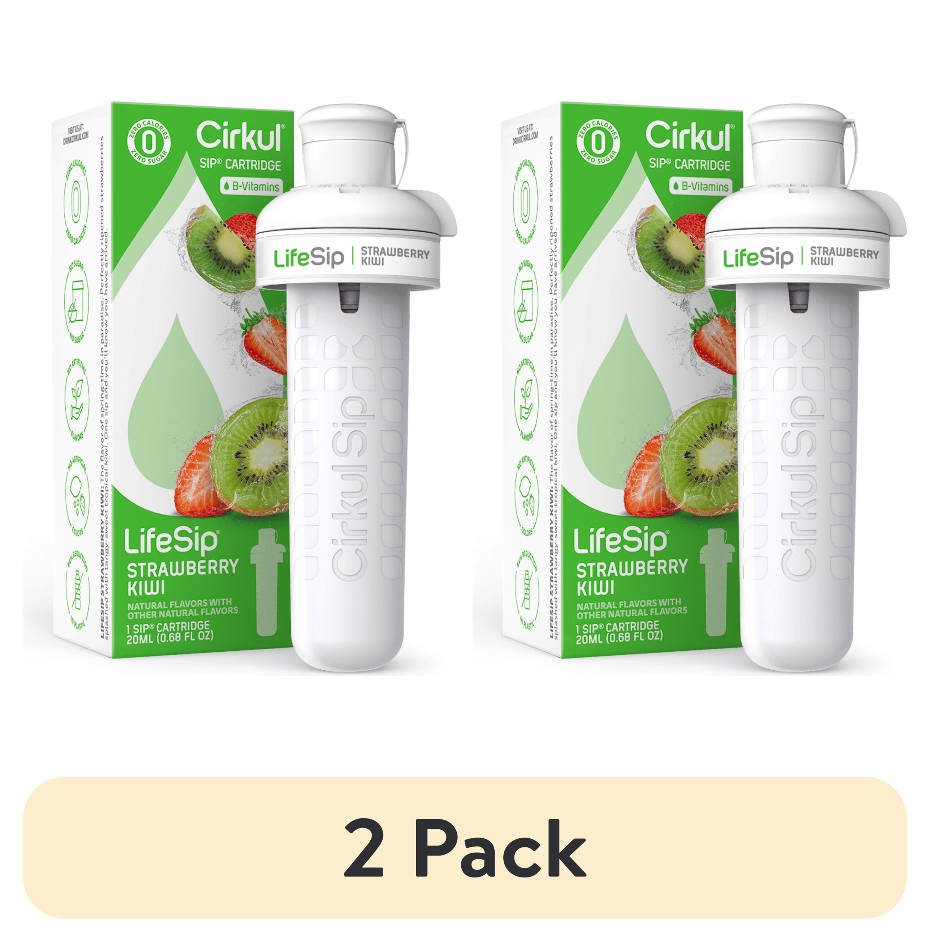 (2 pack) Cirkul LifeSip Strawberry Kiwi Flavor Cartridge, Drink Mix, 1-Pack