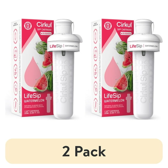 (2 pack) Cirkul LifeSip Watermelon Flavor Cartridge, Drink Mix, 1-Pack