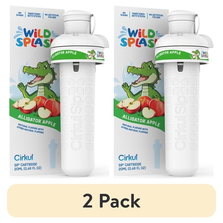 (2 pack) Cirkul Wild Splash Alligator Apple Flavor Cartridge, Drink Mix, 1-Pack