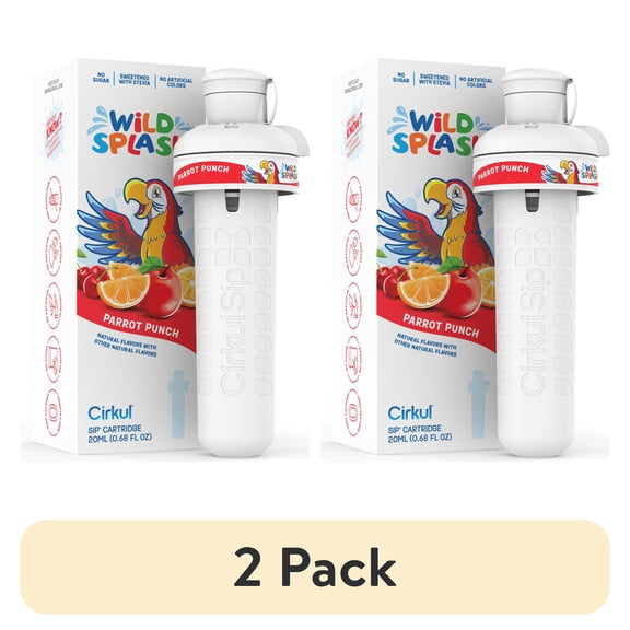 (2 pack) Cirkul Wild Splash Parrot Punch Flavor Cartridge, Drink Mix, 1-Pack