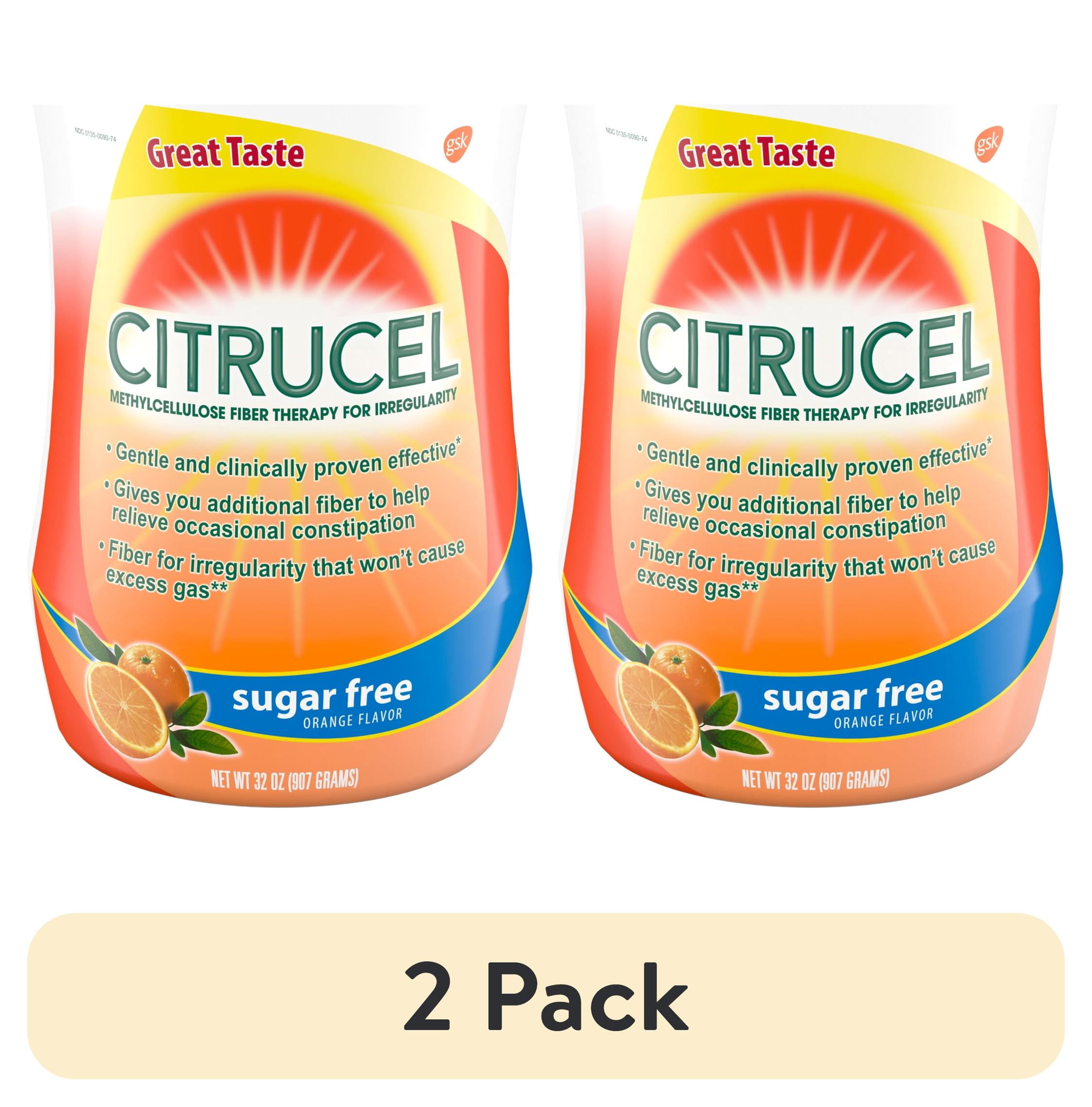 2 pack) Citrucel Sugar Free Fiber Powder for Occasional
