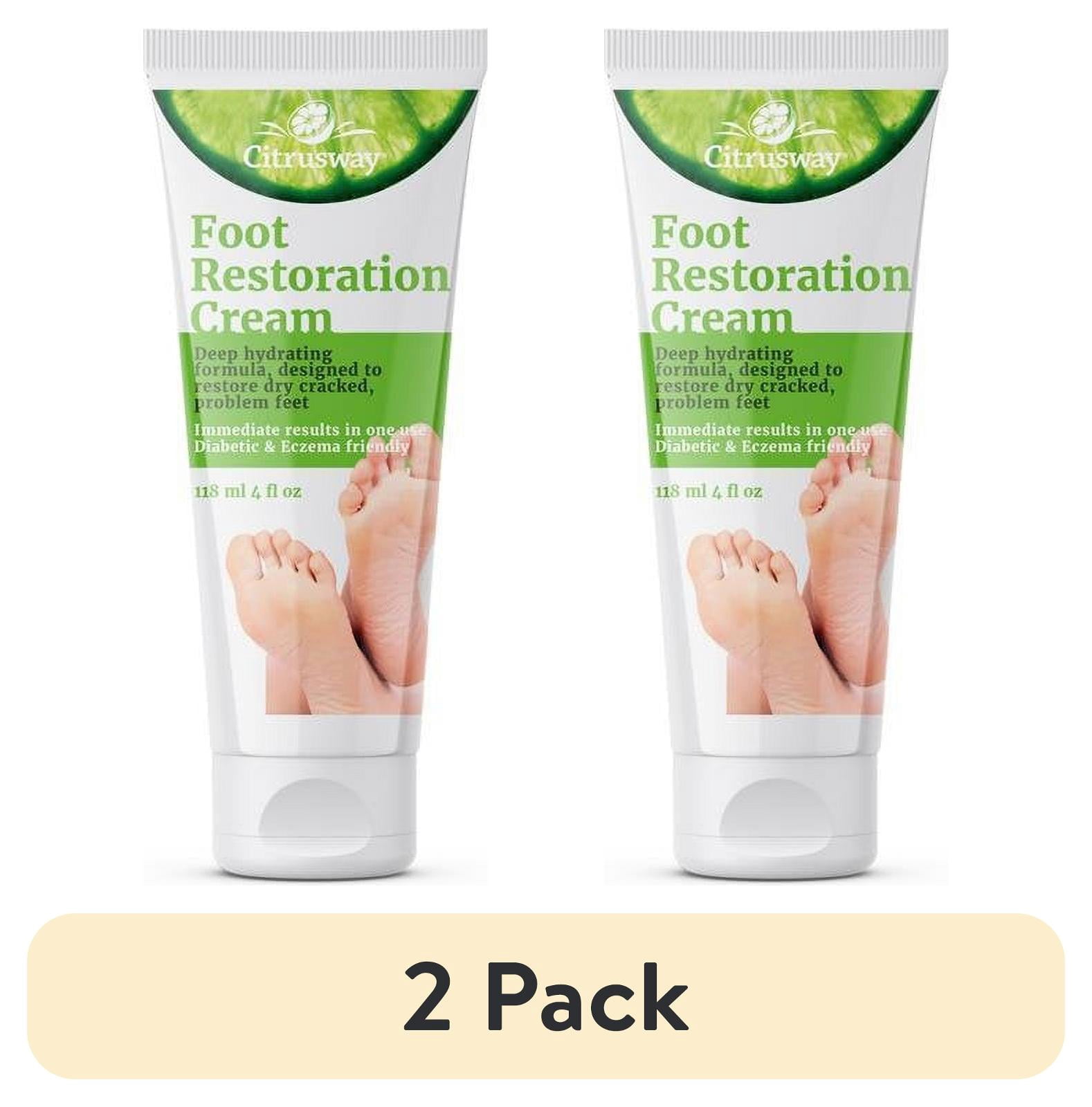 (2 pack) Citrusway Restoration Foot Cream - Hydrating, Paraben-Free, Clean, 4 fl oz