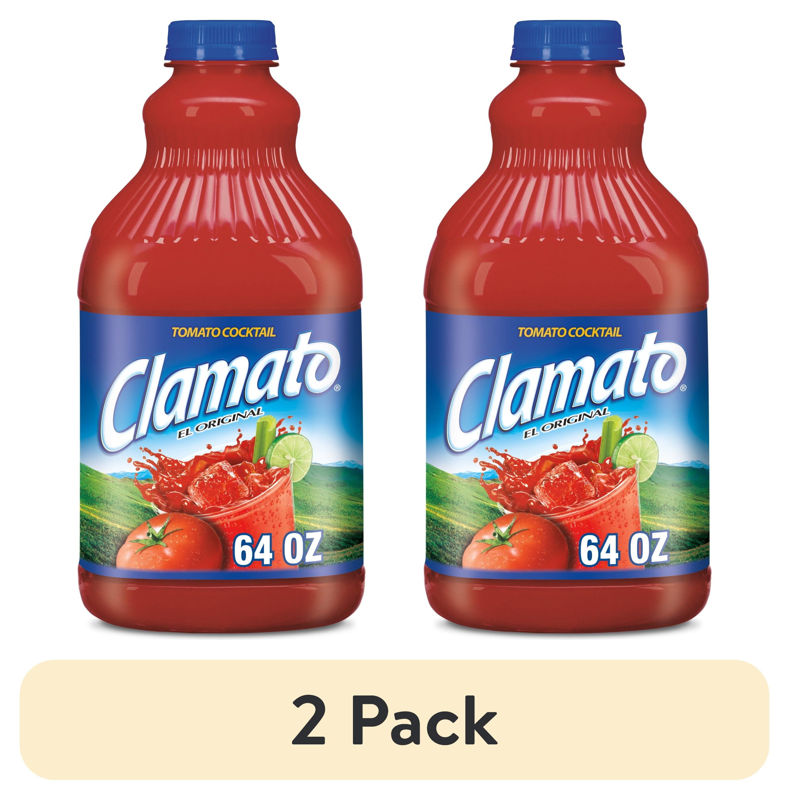 (2 pack) Clamato Original Tomato Cocktail Mixer, 64 fl oz, Bottle