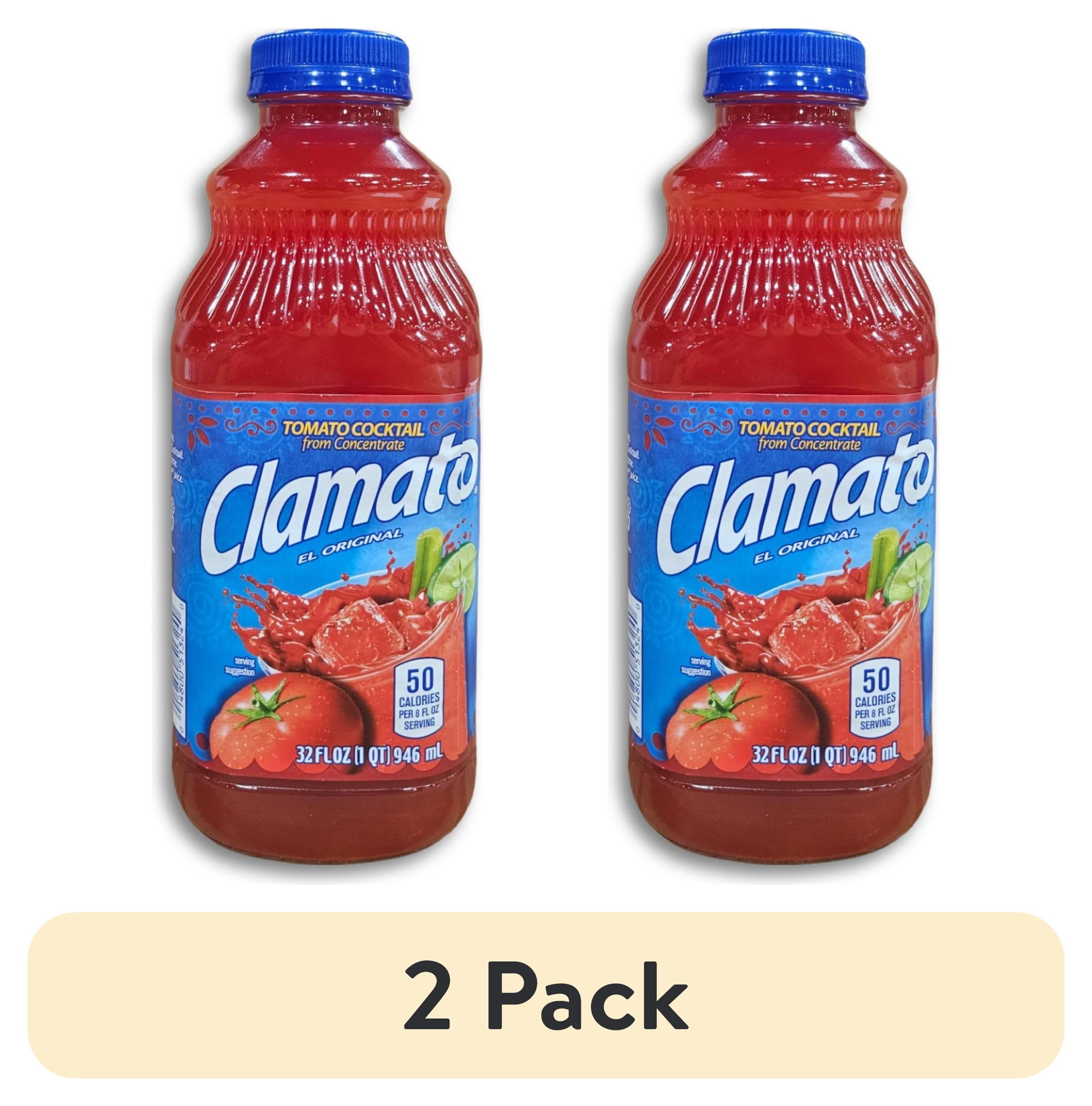 2 pack) Clamato Original Tomato Cocktail Value Pack | 32 Fl Oz