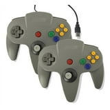 2 pack Classic Retro N64 Bit USB Wired Controller for PC - Gray+Gray ...