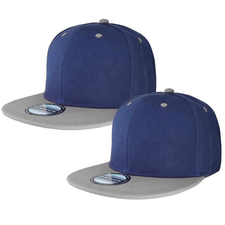 2 Pack Snapback Hats Flat Brim Adjustable Baseball Cap 2 Pack Snapback Hat for Men Women, Flat Bill Brim Baseball  main image 4