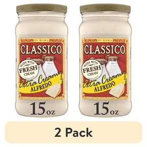 (2 pack) Classico Extra Creamy Alfredo Pasta Sauce, 15 oz Jar