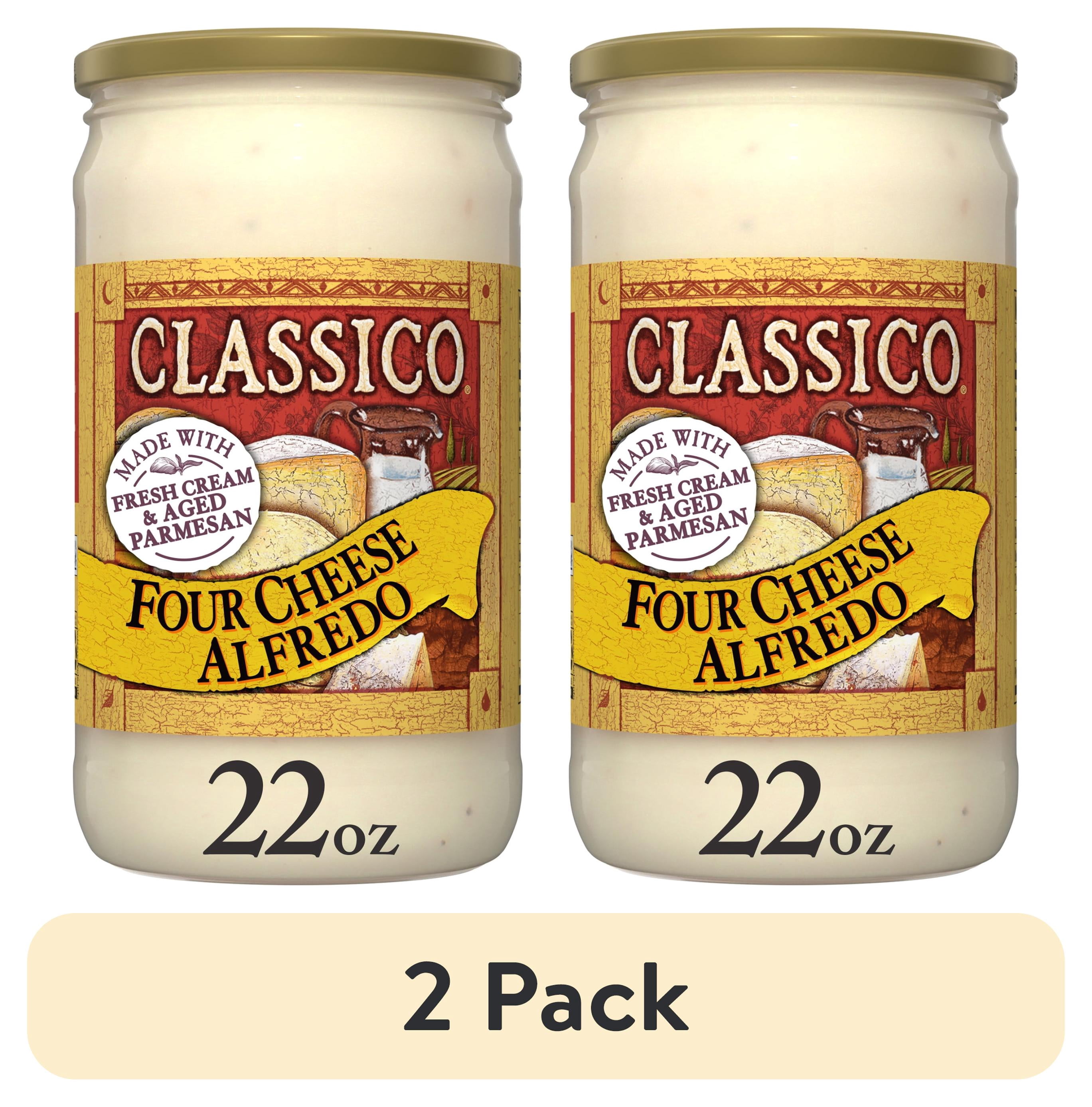 (2 pack) Classico Four Cheese Alfredo Pasta Sauce, 22 oz Jar