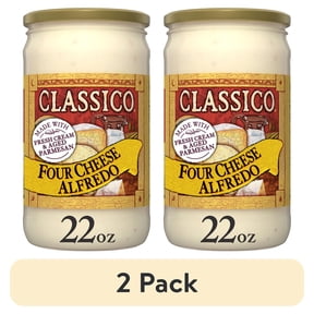 (2 pack) Classico Four Cheese Alfredo Pasta Sauce, 22 oz Jar